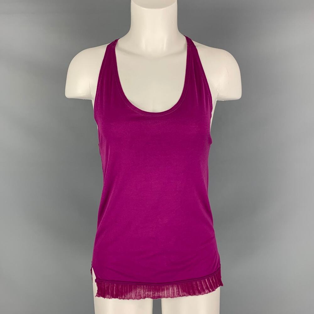STELLA McCARTNEY Size 2 Purple Cotton Tank Casual Top